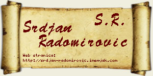 Srđan Radomirović vizit kartica